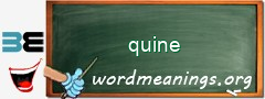 WordMeaning blackboard for quine